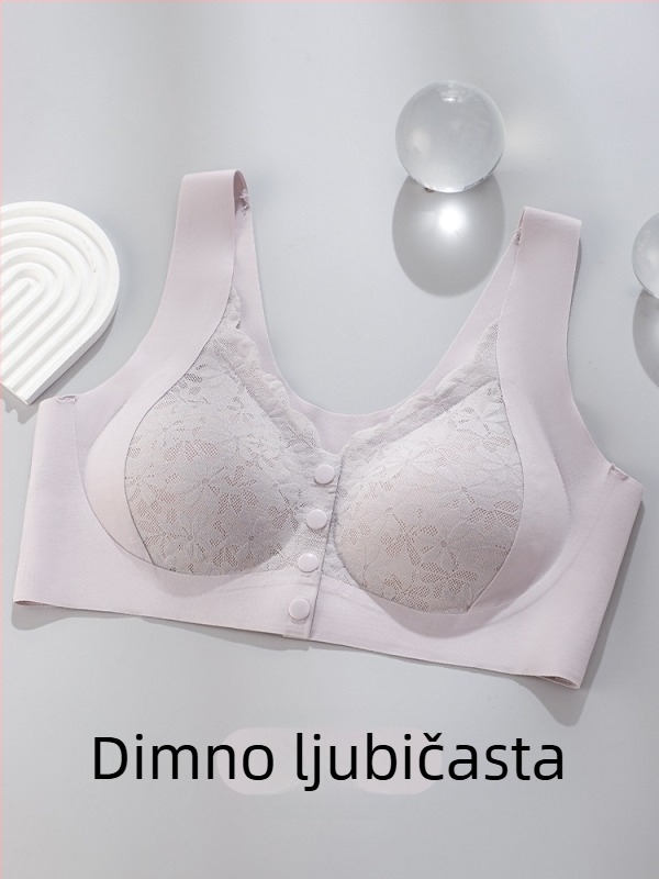 Dojiljni grudnjak u stilu veste, bezšivan, s prednjim kopčanjem, prozračan, 3/4 košarice s pjenastom podlogom