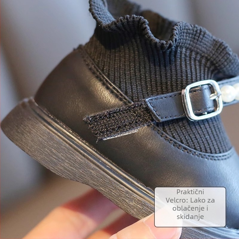 Dječje cipele za djevojčice u stilu princeze s gornjim dijelom od mikrovlakna, gumom, Velcro zatvaračem, umetkom od umjetne vune, za dob 0–3 godina