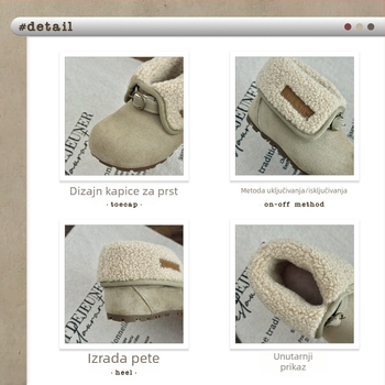 Dječje čizme od kože sa bočnim zatvaračem – retro stil, jesen-zima, toplo, gumasta potplata, unisex, uzrast 4–12 godina, gornji dio od mikrovlakna
