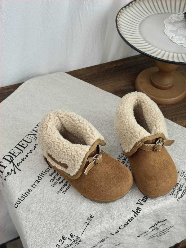 Dječje čizme od kože sa bočnim zatvaračem – retro stil, jesen-zima, toplo, gumasta potplata, unisex, uzrast 4–12 godina, gornji dio od mikrovlakna