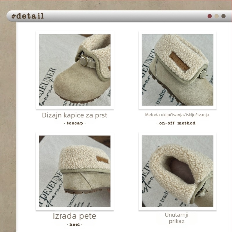 Dječje čizme od kože sa bočnim zatvaračem – retro stil, jesen-zima, toplo, gumasta potplata, unisex, uzrast 4–12 godina, gornji dio od mikrovlakna