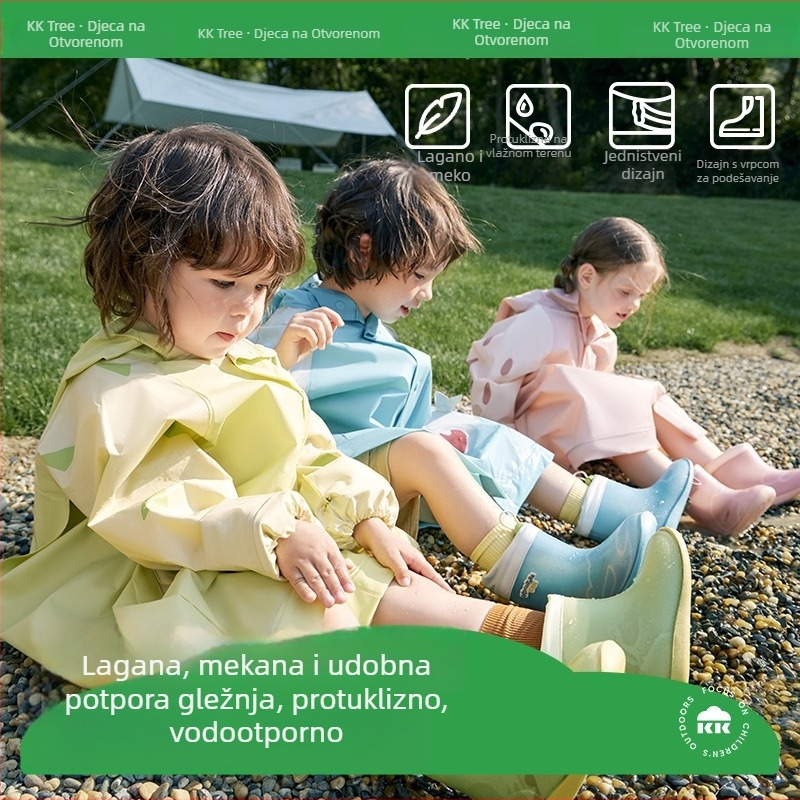 Kocotree dječje kišne čizme, unisex, PVC gornji dio, niski kroj, crtani stil