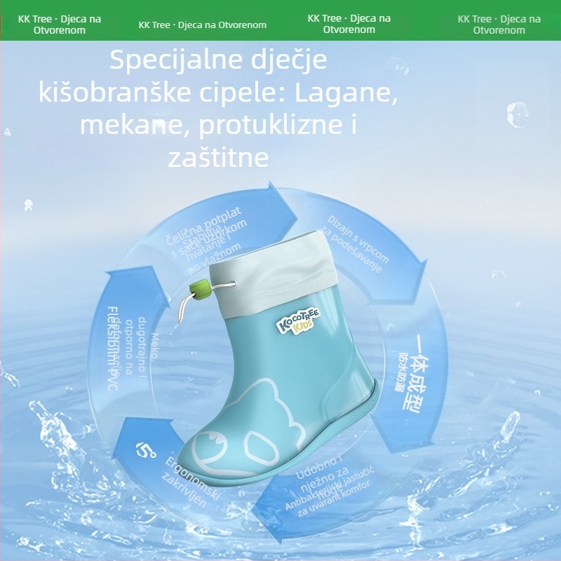 Kocotree dječje kišne čizme, unisex, PVC gornji dio, niski kroj, crtani stil