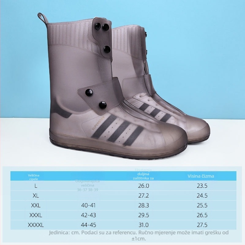 Unisex cipele za kišu za odrasle – vodootporne, protuklizne, otporne na habanje, PVC gornji dio, EVA uložak