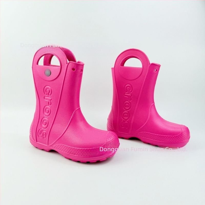 Dječje gumene čizme za kišu od EVA, protuklizne, mekana potplata, jednobojne, srednje visine, unisex, niska peta 1–3 cm, za djecu 4–16 godina.