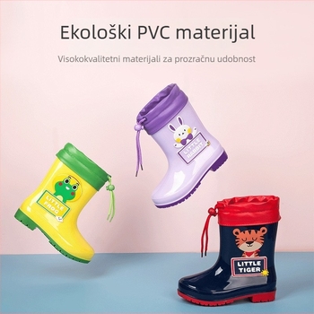 Dječje kišne čizme s karikaturnim motivom, srednje visine, vodootporne, protuklizne, otporne, unisex