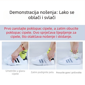 Vodootporne navlake za cipele za muškarce, žene i djecu; visoki otvor, debeli, protuklizni i otporni na habanje za kišne čizme.