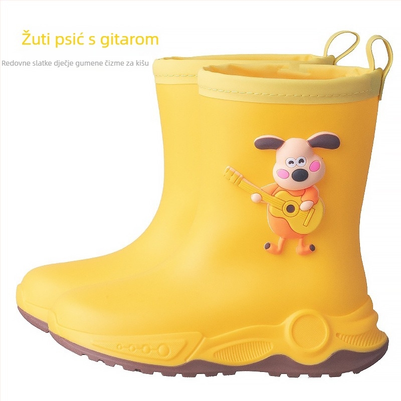 Star Foot Dječje cipele za kišu - 3D Cartoon dizajn, PVC gornji dio, gumene čizme za sve sezone, za dječake i djevojčice, uzrast 4-16 godina