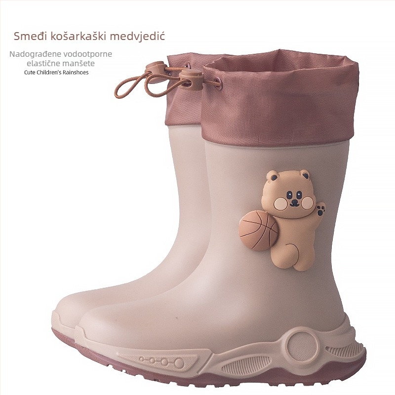 Star Foot Dječje cipele za kišu - 3D Cartoon dizajn, PVC gornji dio, gumene čizme za sve sezone, za dječake i djevojčice, uzrast 4-16 godina
