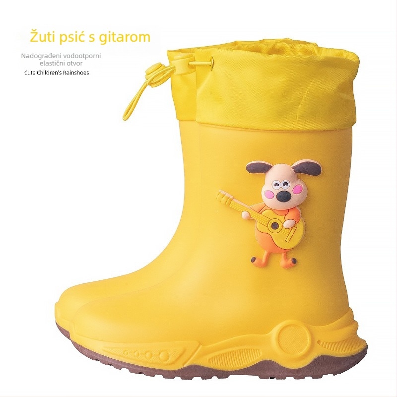 Star Foot Dječje cipele za kišu - 3D Cartoon dizajn, PVC gornji dio, gumene čizme za sve sezone, za dječake i djevojčice, uzrast 4-16 godina