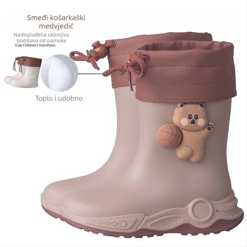 Star Foot Dječje cipele za kišu - 3D Cartoon dizajn, PVC gornji dio, gumene čizme za sve sezone, za dječake i djevojčice, uzrast 4-16 godina