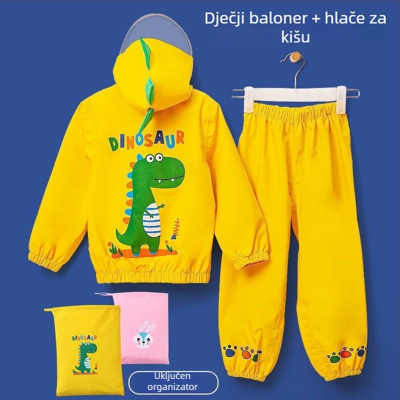 Set kišnog odijela za djecu 3–7 godina s hlačama za kišu, unisex, za igru na otvorenom, potpuno vodootporno