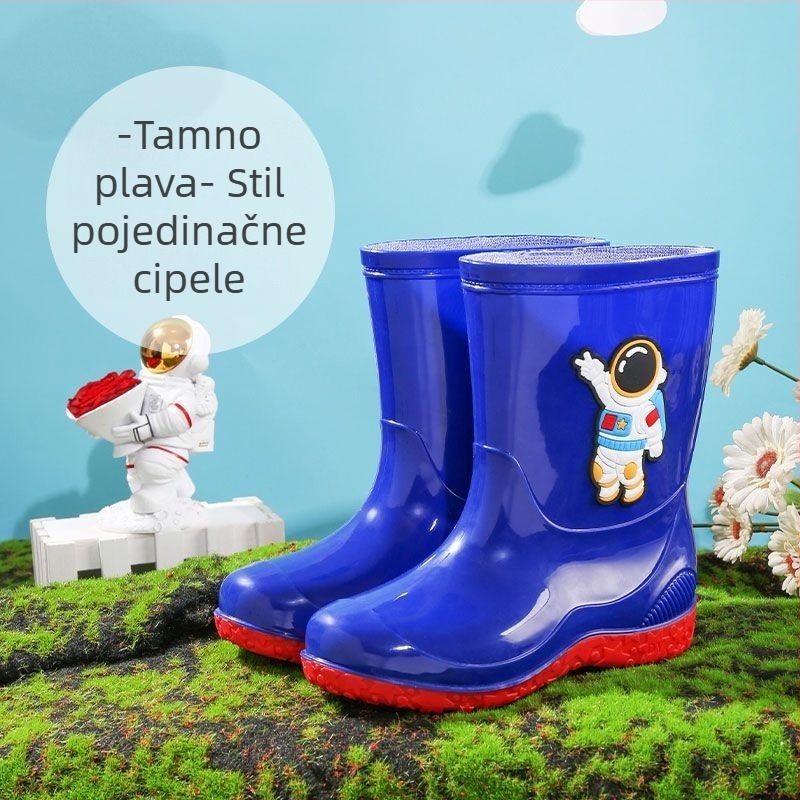 Dječje kišne čizme, cartoon uzorak, PVC gornji dio, četiri sezone, za uzrast 4–16 godina
