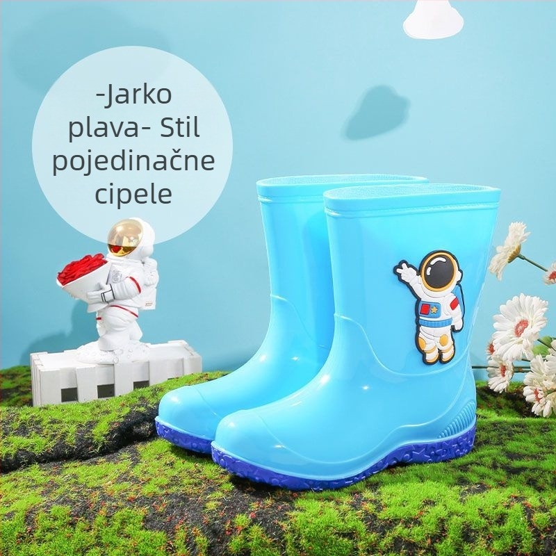 Dječje kišne čizme, cartoon uzorak, PVC gornji dio, četiri sezone, za uzrast 4–16 godina