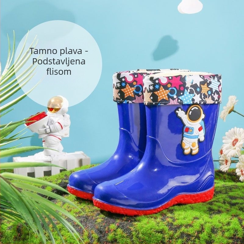 Dječje kišne čizme, cartoon uzorak, PVC gornji dio, četiri sezone, za uzrast 4–16 godina