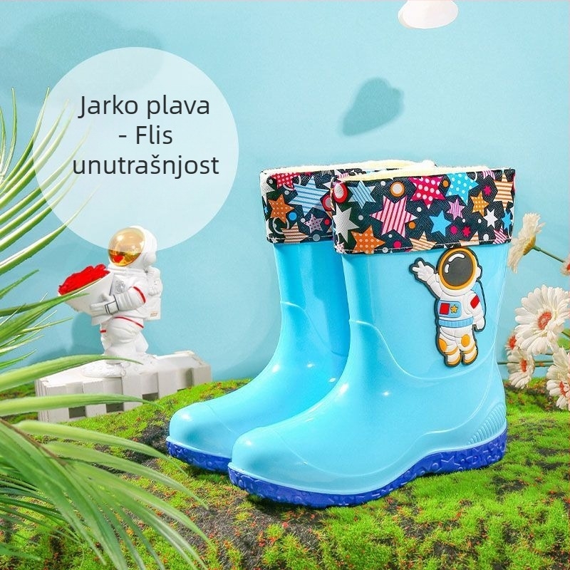 Dječje kišne čizme, cartoon uzorak, PVC gornji dio, četiri sezone, za uzrast 4–16 godina