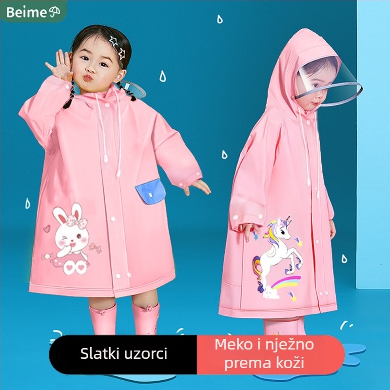 Dječji kišni pončo: vodootporno, EVA gornji dio, za dob 1–3 godina, za vrtić i školu