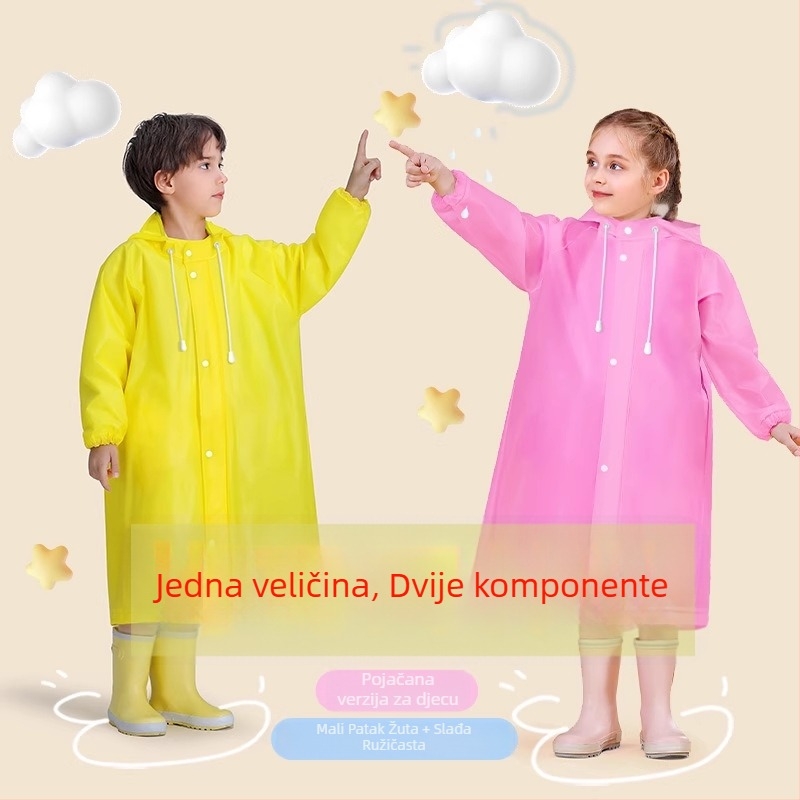 Dječji kišni pončo: vodootporno, EVA gornji dio, za dob 1–3 godina, za vrtić i školu