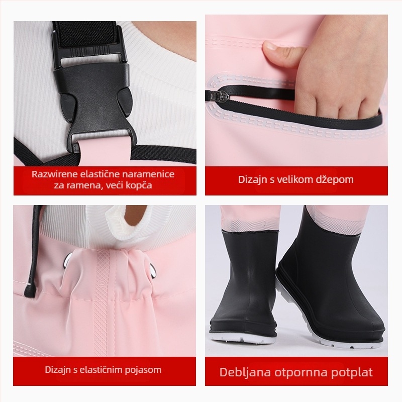 Dječje vodootporne hlače za aktivnosti na vodi - PVC tkanina, prozračan, otporne na habanje, unisex, za sve sezone