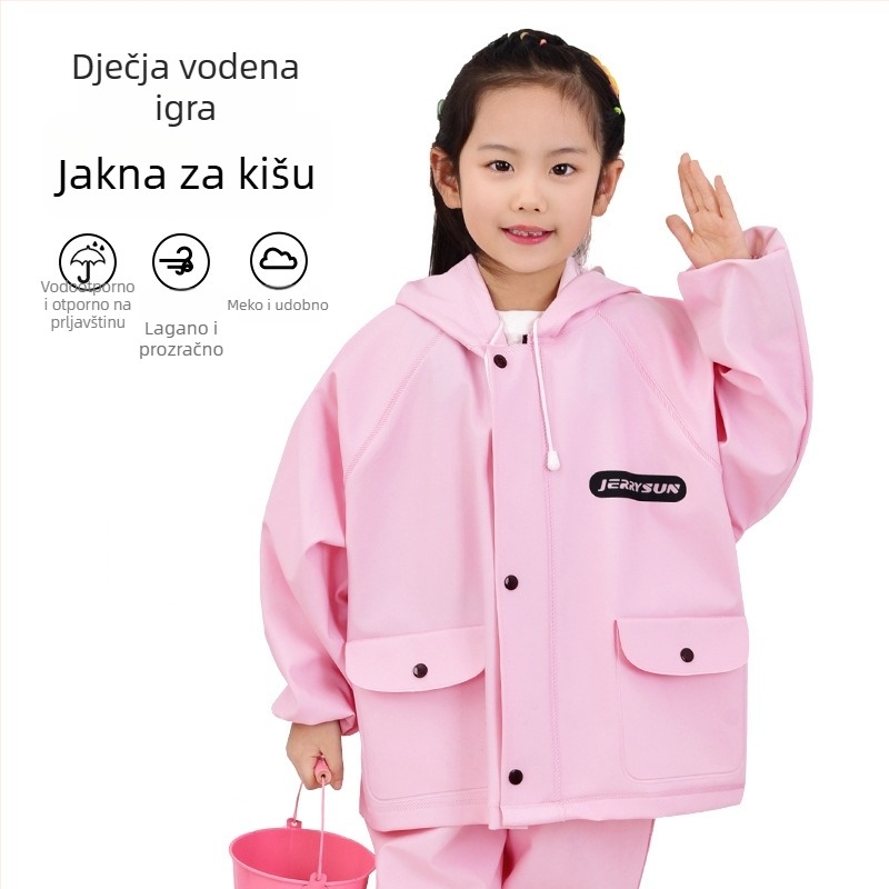 Dječji vodootporni jednobojni kostim za igre u vodi – brzo suši, prozračan, otporan na vjetar, otporan na habanje