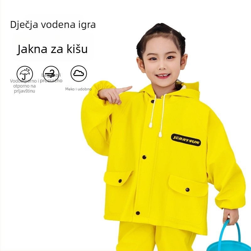 Dječji vodootporni jednobojni kostim za igre u vodi – brzo suši, prozračan, otporan na vjetar, otporan na habanje