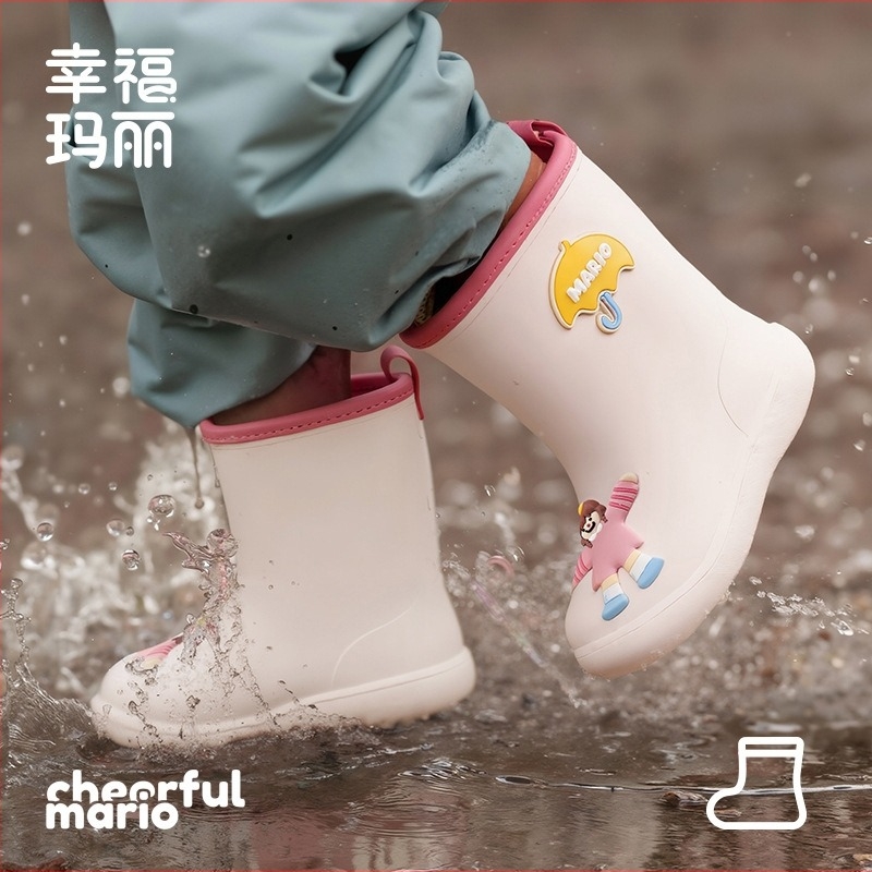 Happy Mary Dječje čizme za kišu, EVA gornji dio, srednje visine, karikatura uzorak