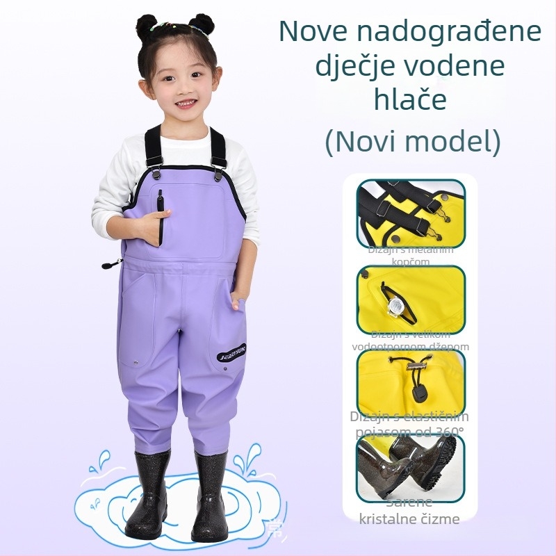 Dječje vodene hlače za igru na plaži i moru, PVC tkanina, prozračan, vodootporan, otporan na vjetar, unisex, pogodno za sve sezone