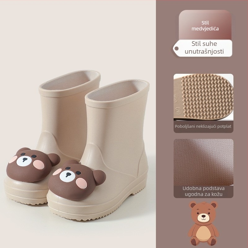 Dječje čizme za kišu Winnie the Pooh, protuklizne i vodootporne, lagane, unisex, za školu