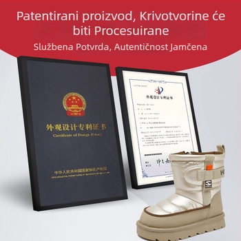 Hobibear dječje čizme za snijeg do gležnja s toplom podstavom, gornji dio od sintetičke kože, unisex za djecu 4–16 godina
