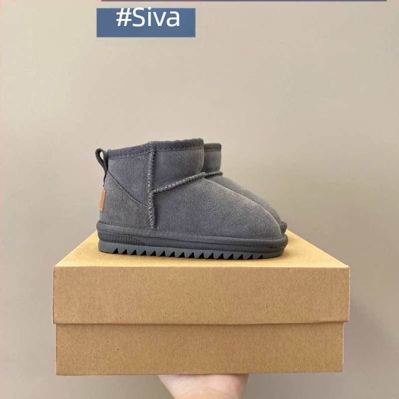 Dječje gležnjače od kože, unisex, fleece podstava, casual stil, uzrast 1–16 godina