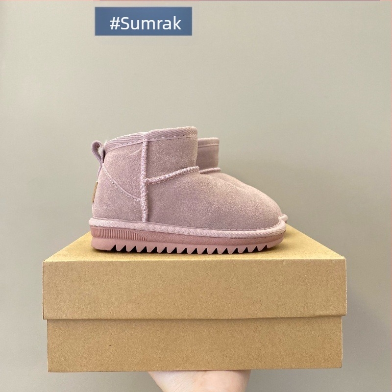 Dječje gležnjače od kože, unisex, fleece podstava, casual stil, uzrast 1–16 godina