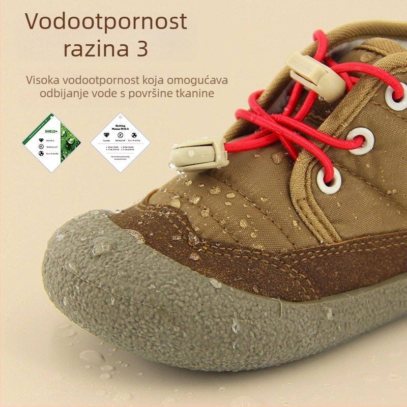 Topstar Dječje zimske cipele s gornjim dijelom od tkanine i sintetičke kože, potplat TPR, zatvarač na Velcro, za djecu od 4–6 godina, jesen 2025