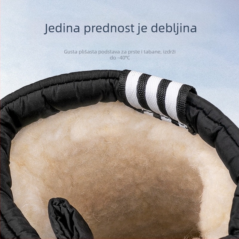 Dječje zimske gležnjače s plišastom podstavom, debela izolacija, za uzrast 7–16 godina, bočni zatvarač, vodootporne i protuklizne podloge