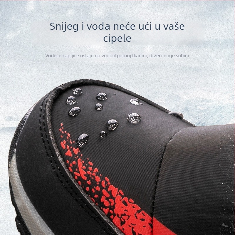 Dječje zimske gležnjače s plišastom podstavom, debela izolacija, za uzrast 7–16 godina, bočni zatvarač, vodootporne i protuklizne podloge