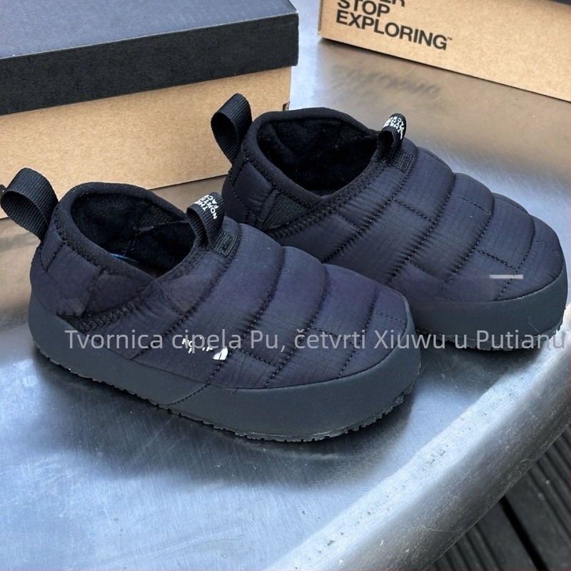 Zimske unisex slip-on cipele s toplom pamukom podstavom, gornji dio od velura, PVC potplat protiv klizanja, korejski stil, niska potpetica
