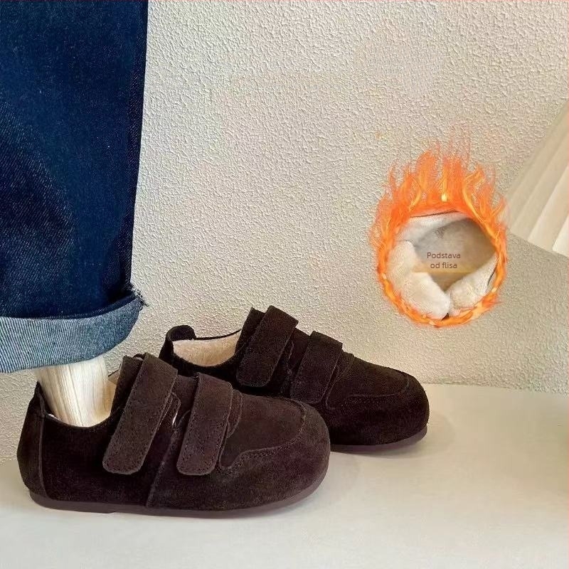 Dječje pamučne tenisice s flekso podstavom, debela gumena potplata, zatvaranje na Velcro, korejski stil