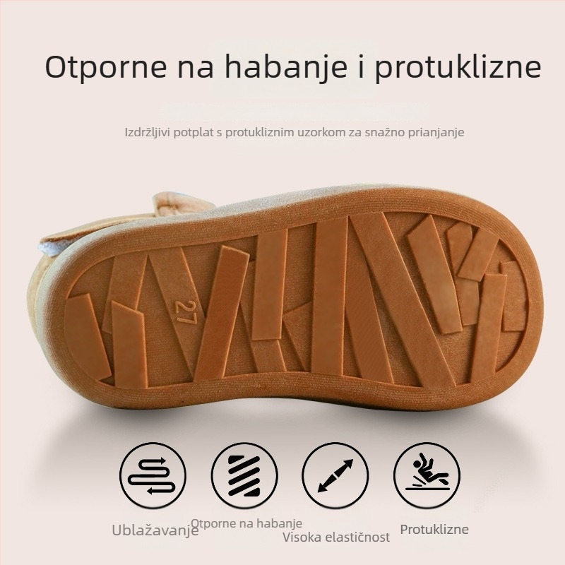 Čizme za snijeg s flis podstavom, unisex zimske gležnjače s debelim potplatom