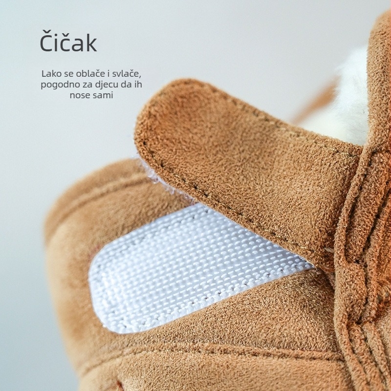 Čizme za snijeg s flis podstavom, unisex zimske gležnjače s debelim potplatom