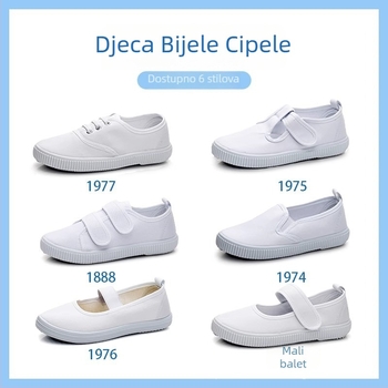 Dječje slip-on tenisice od platna, unutarnja upotreba, niski gornji dio, gumeni potplat, korejski stil, za uzrast 1–3 godine