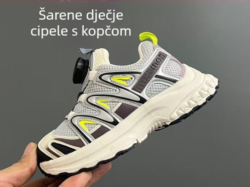 Dječje tenisice Dad Shoes s 3D rotirajućom kopčom – prozračni gornji dio PU+ mreža, EVA potplat, sve-sezone vanjske tenisice za dječake i djevojčice