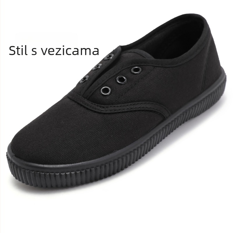 Dječje unutarnje tenisice s Velcro zatvaračem — platneni gornji dio, plastična potplat, EVA ulošak, protuklizne, unisex