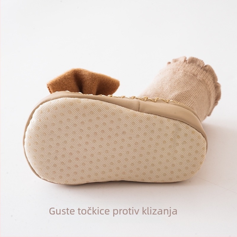 Dječje unutarnje čarape do sredine potkoljenice, 70% pamuka, srednje debljine, s petom