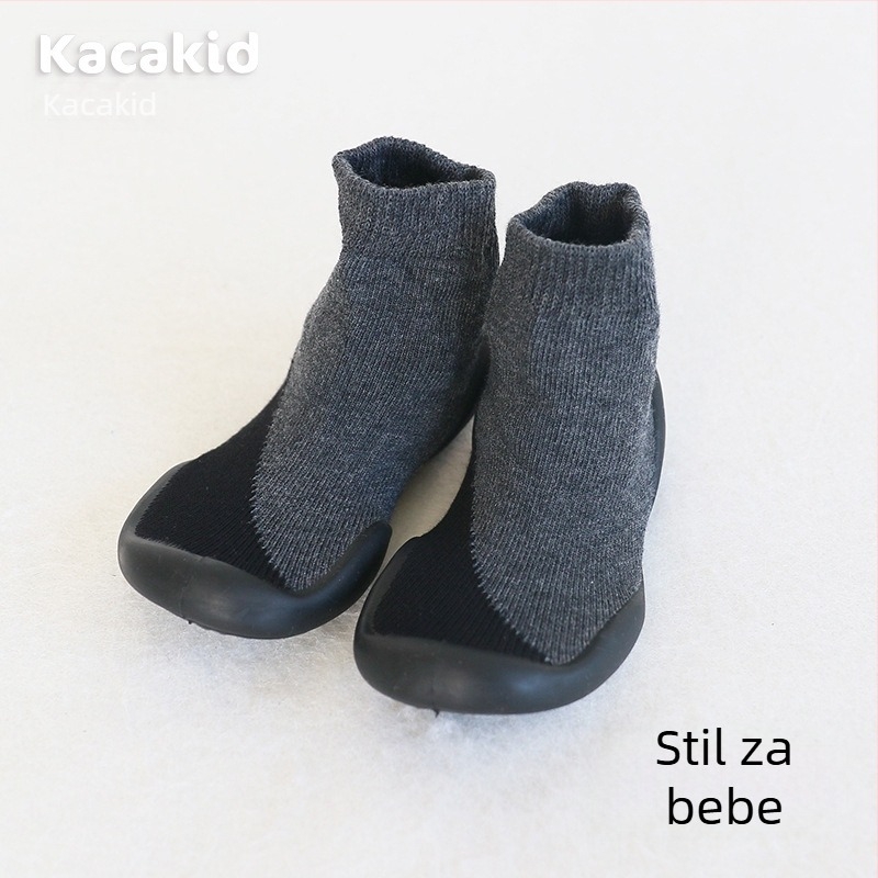 Dječje cipele s protukliznom za unutarnju upotrebu, cipele za vanjsku upotrebu s gumom i podne čarape