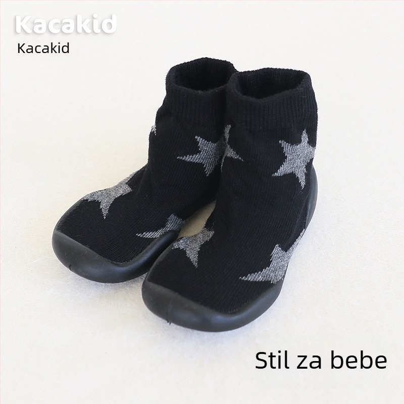 Dječje cipele s protukliznom za unutarnju upotrebu, cipele za vanjsku upotrebu s gumom i podne čarape
