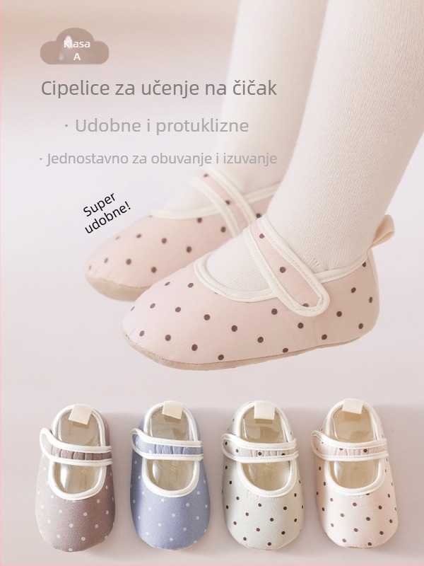 Dječje unutarnje cipele s protukliznom mekom potplatom i čarapama