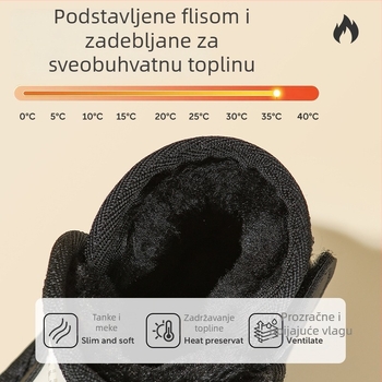Dječje snježne čizme za zimu, mekana podstava, cipele za prve korake, 0–3 godine, unisex, flis unutrašnjost, tople pamučne cipele