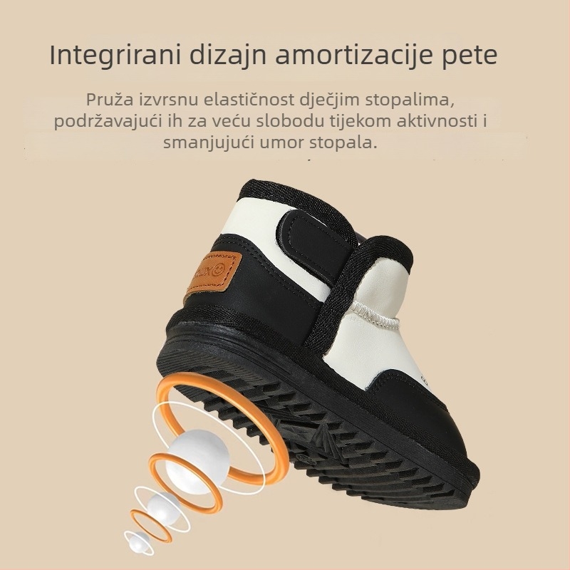 Dječje snježne čizme za zimu, mekana podstava, cipele za prve korake, 0–3 godine, unisex, flis unutrašnjost, tople pamučne cipele