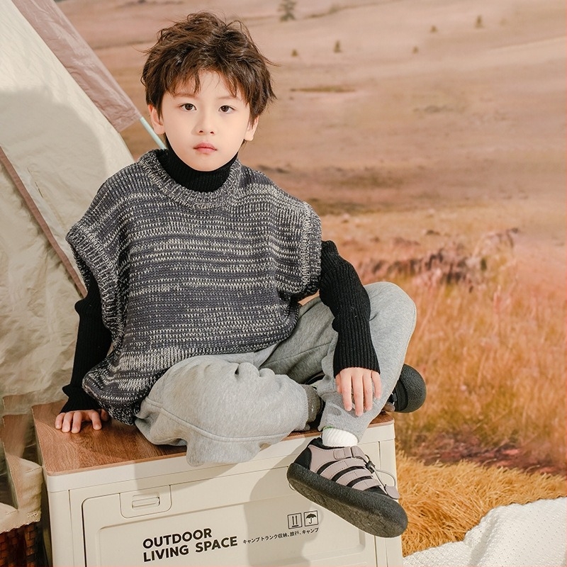 Topstar unisex dječje indoor tople cipele s Velcro kopčanjem, TPR potplat, za uzrast 4–6 godina