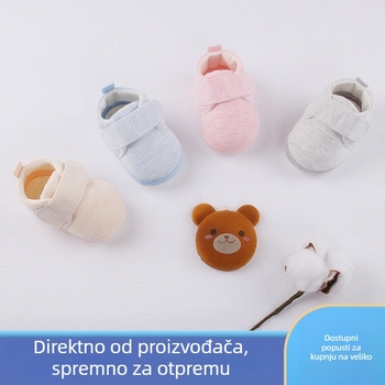Moe Wa Domi Dječje cipele za hodanje, mekana potplata, prozračan pamuk gornji dio, Velcro kopča, protuklizne, za 0–36 mjeseci, proljeće-jesen