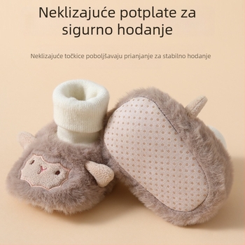 Unisex dječje čarape-cipele s Velcro kopčanjem, tekstilna gornja, 12–36 mjeseci, mekana potplat